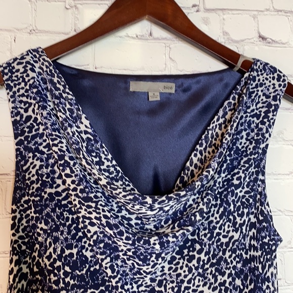 Bice patterned Drop Waist Drape Neck Flared Dress - Picture 6 of 12